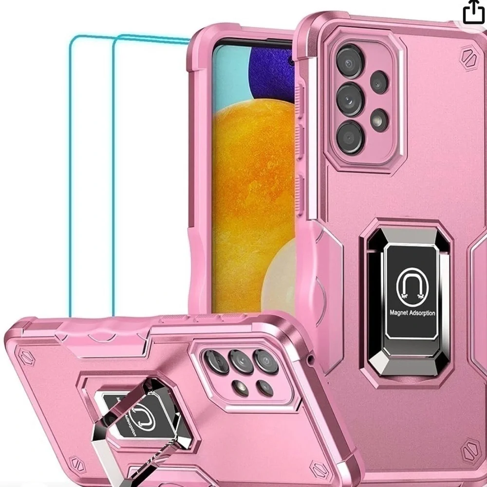 SAMSUNG Galaxy A33 5G Case,with 2 pack Tempered Glass Screen Protector pink NWT